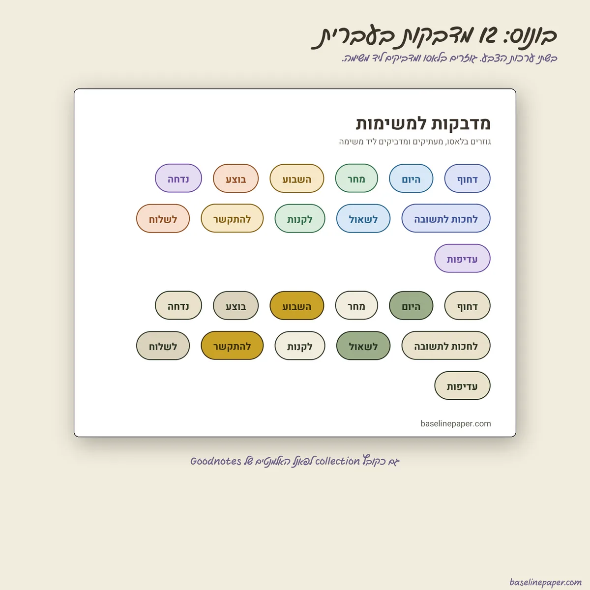 רשימת משימות שבועית, 10/10